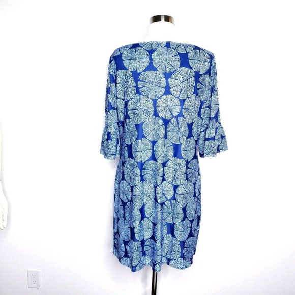 PALM BEACH Blue Sand Dollar UV 50 Shift Dress - Picture 4 of 11